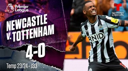 Newcastle v. Tottenham 4-0 - Highlights &amp; Goles | Premier League | Telemundo Deportes