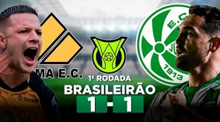 CRICIÚMA 1 x 1 JUVENTUDE Campeonato Brasileiro Série A 2024 1ª Rodada | Narração