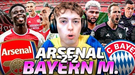 DAVOO XENEIZE REACCIONA AL ARSENAL 2 BAYERN MUNICH 2 (2024) - CHAMPIONS LEAGUE