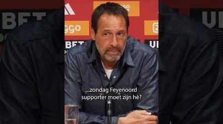 VAN &#39;T SCHIP is KORT en BONDIG op vraag over FEYENOORD! 