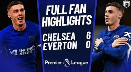 COLE PALMER SCORES 4 &amp; PERFECT HATTRICK! Cheslea 6-0 Everton Highlights