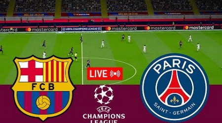 [LIVE] Barcelona vs PSG. UEFA Champions League 23/24 Full Match - VideoGame Simulation
