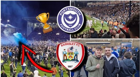 THE MOMENT PORTSMOUTH GOT PROMOTED BACK TO THE CHAMPIONSHIP!/ Barnsley Vs Pompy Vlog!