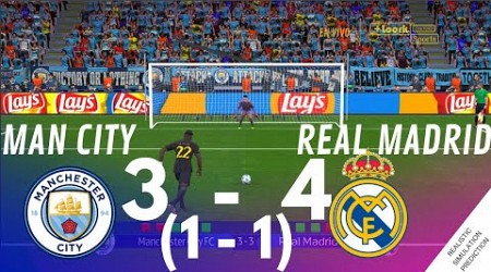 Highlights • Manchester City 1-1 Real Madrid | Penaltis • Man City 3-4 Real Madrid | VJ Simulación
