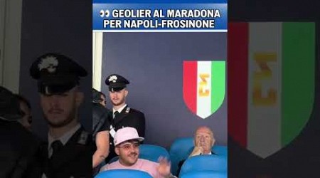 GEOLIER ospite allo stadio MARADONA per NAPOLI-FROSINONE | Il suo saluto #shorts