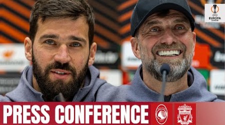 Jürgen Klopp &amp; Alisson Becker | Europa League press conference | Atalanta vs Liverpool