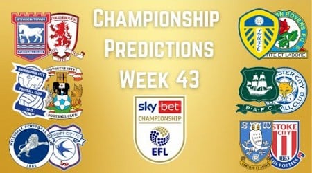 Championship Predictions- Week 43