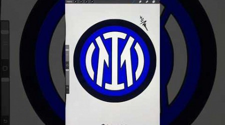 Inter Milan digital coloring #intermilan #milan #digitalart #procreate #satisfying #championsleague