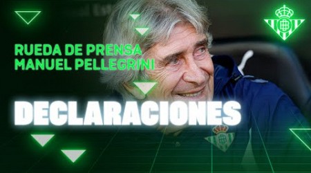 Rueda de prensa de Manuel Pellegrini tras el #ValenciaRealBetis 