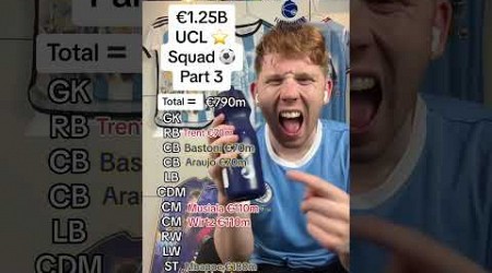 Building a €1.25 Billion UCL Squad ⭐️- Part 3 ⚽️ #shorts