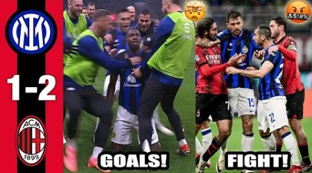 AC Milan Vs Inter Milan 1-2 All Goals &amp; Highlights | Acerbi, Thuram, Tomori Goals 