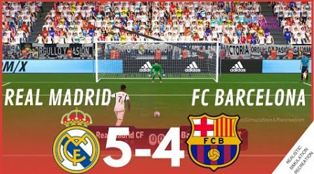 Penalty Shootout • Real Madrid 5-4 FC Barcelona • La Liga 23/24 | Video Game Simulation