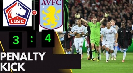 LILLE VS ASTON VILLA conference league Penalty kick, What a performance from Martinez