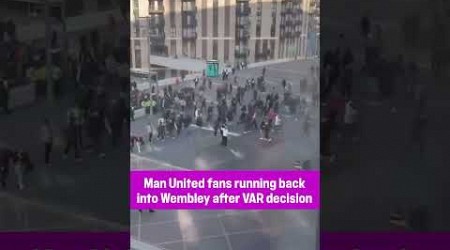 Man United fans rush back to Wembley as VAR disallows Coventry City&#39;s &#39;winning&#39; goal 