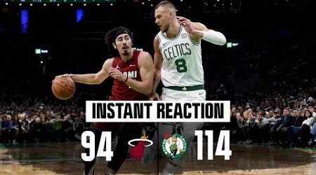 INSTANT REACTION: Celtics dominate Game 1 vs. Heat; Caleb Martin gives hard foul on Jayson Tatum