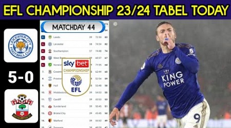 EFL Championship Table Today ¬LEICESTER CITY VS SOUTHAMPTON 5-0 ¦ EFL Chamoionship 2023/24 Table