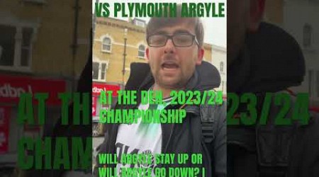 WILL ARGYLE STAY IN THE CHAMPIONSHIP? MILLWALL VS PLYMOUTH 2023/24! #coyg #plymouthargyle #millwall