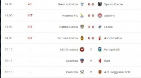 Parma vs Lecco - Brescia vs Spezia - Sampdoria vs Como - e tutta la SERIE B - DIRETTA GOL - Cronaca