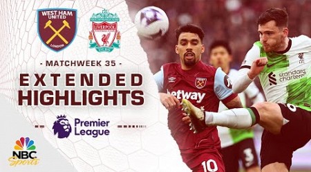 West Ham United v. Liverpool | PREMIER LEAGUE HIGHLIGHTS | 4/27/2024 | NBC Sports