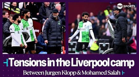 HEATED exchange between Mohamed Salah and Jürgen Klopp 