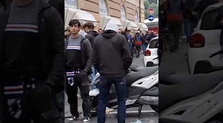 Tifosi di Sampdoria prima della partita a Genova #italy #travel #football #calcio #tifosi 