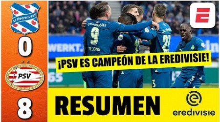 GOLEADA HISTÓRICA. PSV APLASTÓ 8-0 al Heerenveen y es virtual CAMPEÓN de la Erevidisie | Resumen
