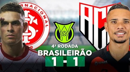 INTERNACIONAL 1 x 1 ATLÉTICO-GO Campeonato Brasileiro Série A 2024 4ª Rodada | Narração