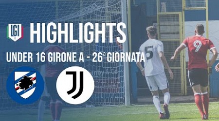 Highlights Sampdoria-Juventus U16 A-B, 26^ giornata stagione 2023-24