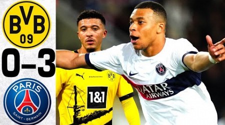 Borussia Dortmund vs PSG 0-3 - All Goals and Highlights - 2024 