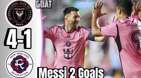 Lionel Messi Debut 2 Goals Inter Miami vs New England Highlights All Goals