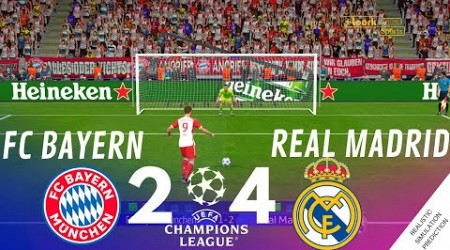 Penalty Shootout | Bayern Munich 2-4 Real Madrid • Champions League 23/24 | Video Game Simulation