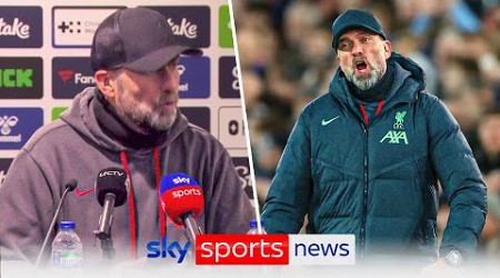 &#39;You obviously can read the table&#39; - Jurgen Klopp on title race after Liverpool&#39;s loss at Everton