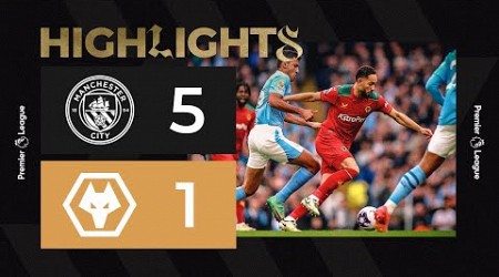 Haaland scores four as City hit five | Manchester City 5-1 Wolves | Highlights