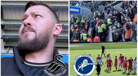 RED CARDS &amp; FISTY CUFFS IN THE AWAY END! |Swansea City 0-1 Millwall