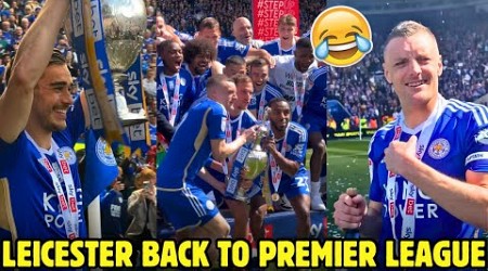 Leicester City Lifting Championship Trophy and Promotion To Premier League!
