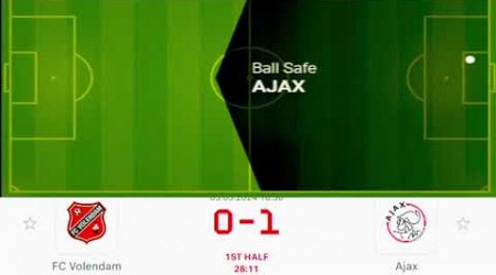 Volendam vs AFC Ajax Netherlands Eredivisie Football LIVE SCORE