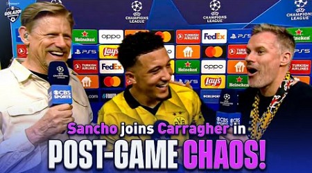 Jadon Sancho laughs with chaotic Carragher after Dortmund beat PSG! | UCL Today | CBS Sports