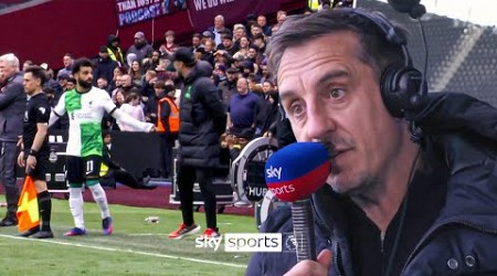 Gary Neville reacts to &#39;unpleasant&#39; Salah and Klopp touchline clash 