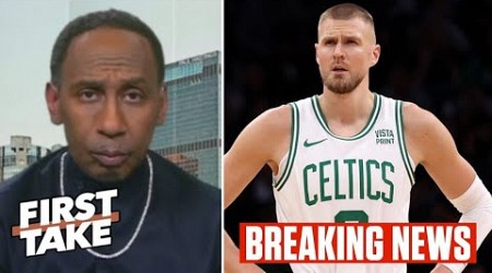 FIRST TAKE | &quot;Celtics are DONE!&quot; Stephen A. SHOCKED Kristaps Porzingis out for Game 5 vs. Heat