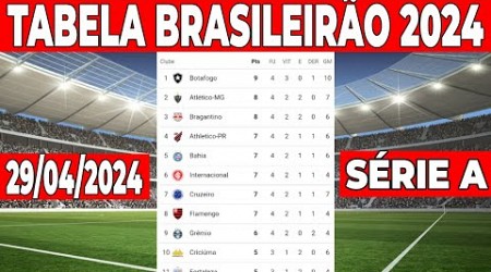 CLASSIFICAÇÃO DO BRASILEIRÃO 2024 SERIE A | TABELA DO BRASILEIRÃO HOJE | BRASILEIRO SERIE A