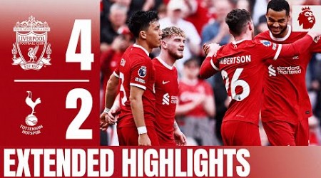 Six goals in penultimate home game | Liverpool 4-2 Tottenham | Extended Highlights