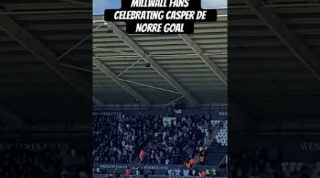 MILLWALL FANS CELEBRATING CASPER DE NORRE GOAL V SWANSEA