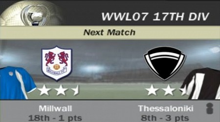 FIFA 07 | WWL 07 17th Division Week 3 Match 5 - Millwall vs Thessaloniki [AI vs AI]