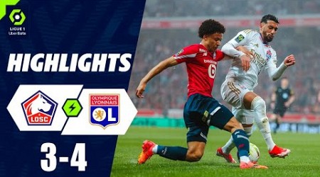 LOSC Lille vs Olympique de Lyon 3-4 Highlights Goals | Ligue 1 2023-24 Highlights