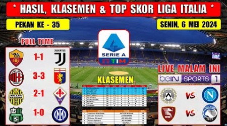 Hasil Liga Italia Tadi Malam ~ ROMA vs JUVENTUS ~ MILAN vs GENOA ~ Liga Italia 2024 Pekan 35