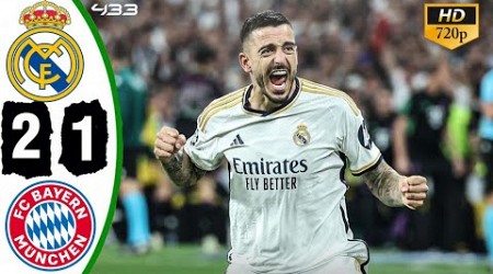 Real Madrid vs Bayern Munich 2-1 UCL Semi Final Highlights &amp; All Goals 2024 joselu Goal