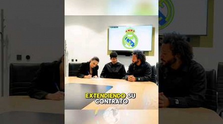 El hijo de Marcelo renova con el Real Madrid. #realmadrid #Marcelo #enzo #futbol #promesa