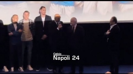 Spalletti e De Laurentiis sul palco 