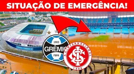 ⚽️ ENCHENTE EM PORTO ALEGRE INVADE ESTÁDIOS DE GRÊMIO E INTERNACIONAL