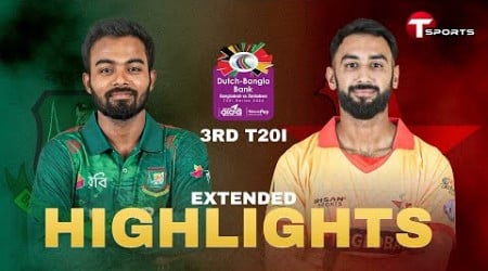 Extended Highlights | Bangladesh vs Zimbabwe | 3rd T20i | T Sports